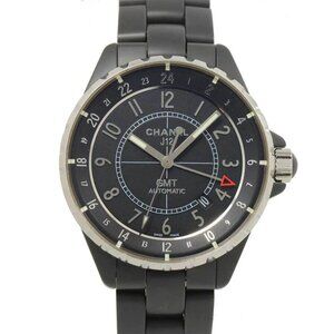 CHANEL J12 GMT 41mm H3101 Mens Watch Date Black Ceramic Automatic 90280217